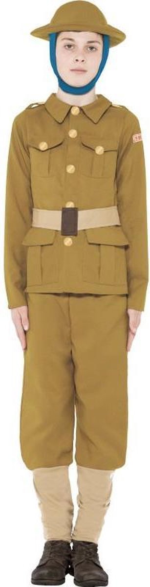 Leger & Oorlog Kostuum | Horrible Histories Britse Soldaat Uit 2e Wereldoorlog | Jongen | Medium | Carnaval kostuum | Verkleedkleding